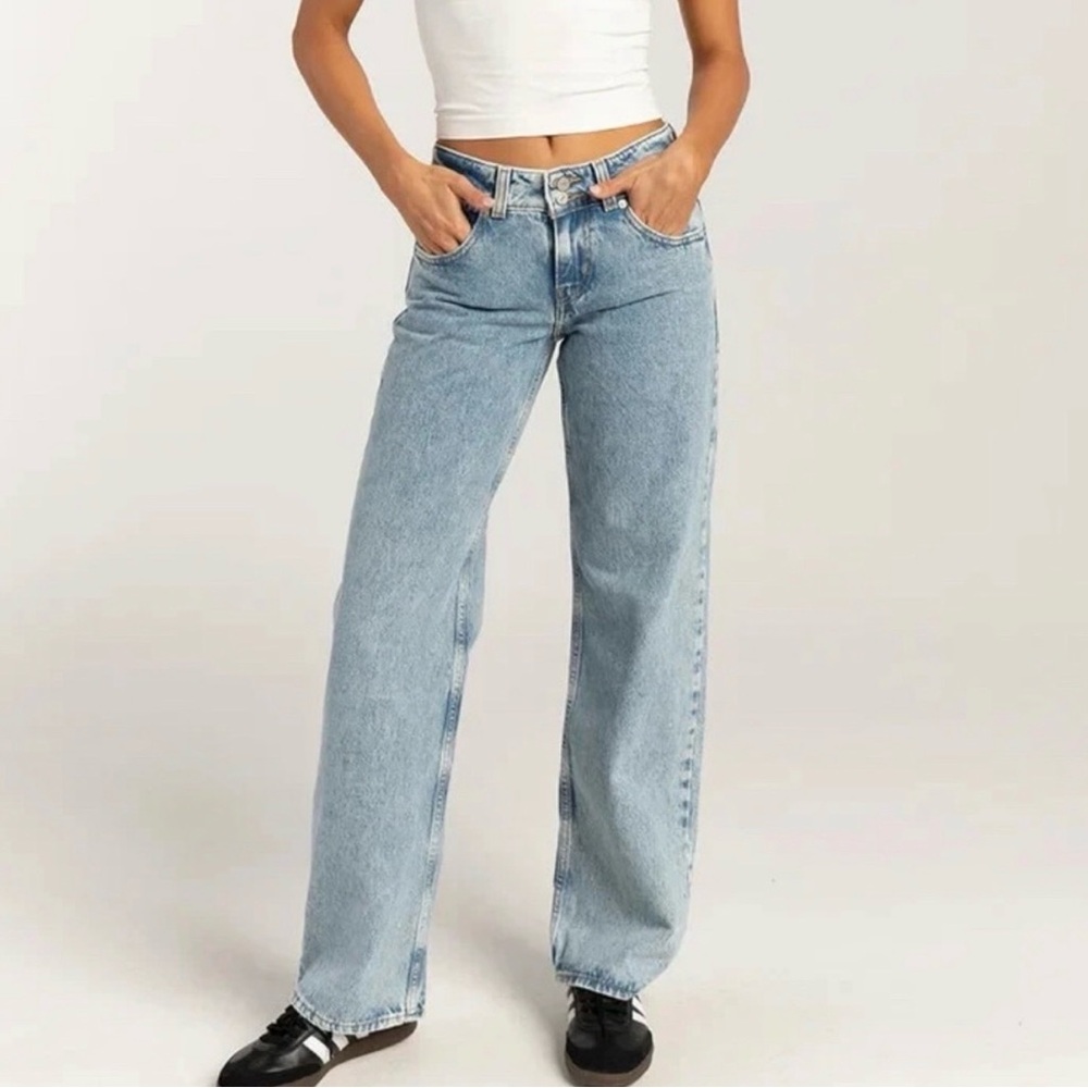 Levi Superlow Loose Blue Denim Jeans Women’s Double Button size 25